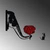 Stylish Decorative Metal Wall Accessory, Black & Red, 72 x 72 cm | 100% Metal, 1.5 mm Thickness | Perfect for Modern Home Decor & Art Display