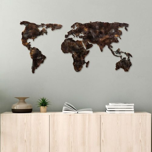 Hand-Painted Decorative Metal Wall Accessory, 127 x 60 x 1.5 cm | 100% Metal, 1.5 mm Thick | Unique Color Variations for Stylish Home Decor