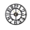 Elegant Black Decorative Metal Wall Clock, 70 x 70 cm | 100% Metal (2 mm) | Silent Mechanism, Easy Wall Mount | Stylish Addition to Any Space