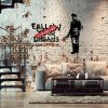 Stylish Decorative Metal Wall Accessory, 100% Metal, 64 x 42 cm & 46 x 87 cm | Easy Wall Mount, White & Red Design | Perfect for Home Decor