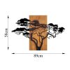 Elegant Decorative Wooden Wall Accessory, 90 x 58 cm | 100% Real Wood (3 cm Thick) & Metal | Unique Walnut & Black Design, Perfect for Home Decor