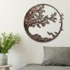 Hand-Painted Decorative Metal Wall Accessory, Antiquation Color, 66 x 68 cm | Durable 1.5 mm Metal Body | Unique Art for Home Décor & Style