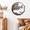 Hand-Painted Decorative Metal Wall Accessory, Antiquation Color, 66 x 68 cm | Durable 1.5 mm Metal Body | Unique Art for Home Décor & Style