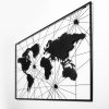 Stylish Black Decorative Metal Wall Accessory, 120 x 70 cm | 100% Metal (1.2 mm) | Easy Wall Mounting | Perfect for Modern Home Decor
