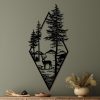 Stylish Black Decorative Metal Wall Accessory, 39 x 85 cm | 100% Metal, 1.5 mm Thickness | Perfect for Modern Home Decor & Office Spaces