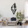 Stylish Black Decorative Metal Wall Accessory, 39 x 85 cm | 100% Metal, 1.5 mm Thickness | Perfect for Modern Home Decor & Office Spaces