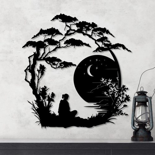Stylish Black Decorative Metal Wall Accessory, 63 x 60 cm | 100% Metal, 1.5 mm Thickness | Perfect for Modern Home Decor & Art Display