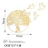Elegant Gold Decorative Metal Wall Accessory, 61 x 56 cm | 100% Metal (1.5 mm Thick) | Easy Wall-Mount Design for Stylish Home Decor