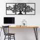 Stylish Decorative Metal Wall Accessory (3 Pieces), Black, 40 x 49 cm | 100% Metal, 1.5 mm Thick | Perfect for Modern Home Decor & Gallery Walls