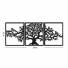 Stylish Decorative Metal Wall Accessory (3 Pieces), Black, 40 x 49 cm | 100% Metal, 1.5 mm Thick | Perfect for Modern Home Decor & Gallery Walls