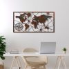 Hand-Painted Decorative Metal Wall Accessory, 120 x 60 cm | 100% Metal, 1.5 mm Thick | Unique Art Piece for Home Decor, Stylish & Durable