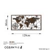 Hand-Painted Decorative Metal Wall Accessory, 120 x 60 cm | 100% Metal, 1.5 mm Thick | Unique Art Piece for Home Decor, Stylish & Durable