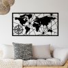 Stylish Black Decorative Metal Wall Accessory, 120 x 60 cm | 100% Metal, 1.5 mm Thickness | Easy Wall Mounting for Modern Home Decor