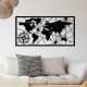 Stylish Black Decorative Metal Wall Accessory, 120 x 60 cm | 100% Metal, 1.5 mm Thickness | Easy Wall Mounting for Modern Home Decor