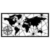 Stylish Black Decorative Metal Wall Accessory, 120 x 60 cm | 100% Metal, 1.5 mm Thickness | Easy Wall Mounting for Modern Home Decor