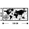Stylish Black Decorative Metal Wall Accessory, 120 x 60 cm | 100% Metal, 1.5 mm Thickness | Easy Wall Mounting for Modern Home Decor