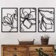 Stylish Decorative Metal Wall Accessory (3 Pieces), Black, 30 x 45 cm | 100% Metal, 1.5 mm Thickness | Easy Wall Mounting, Perfect for Modern Decor