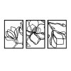 Stylish Decorative Metal Wall Accessory (3 Pieces), Black, 30 x 45 cm | 100% Metal, 1.5 mm Thickness | Easy Wall Mounting, Perfect for Modern Decor