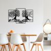 Stylish Black Decorative Metal Wall Accessory, 116 x 71 cm | 100% Metal, 1.5 mm Thickness | Easy Wall Mounting for Modern Home Decor