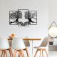 Stylish Black Decorative Metal Wall Accessory, 116 x 71 cm | 100% Metal, 1.5 mm Thickness | Easy Wall Mounting for Modern Home Decor