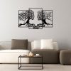Stylish Black Decorative Metal Wall Accessory, 116 x 71 cm | 100% Metal, 1.5 mm Thickness | Easy Wall Mounting for Modern Home Decor