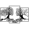 Stylish Black Decorative Metal Wall Accessory, 116 x 71 cm | 100% Metal, 1.5 mm Thickness | Easy Wall Mounting for Modern Home Decor