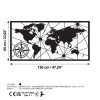 Stylish Black Decorative Metal Wall Accessory, 60 x 120 cm, 1.5 mm Thick | Easy Installation, IP20 Rated, Battery Operated (3 AA) | Modern Home Decor