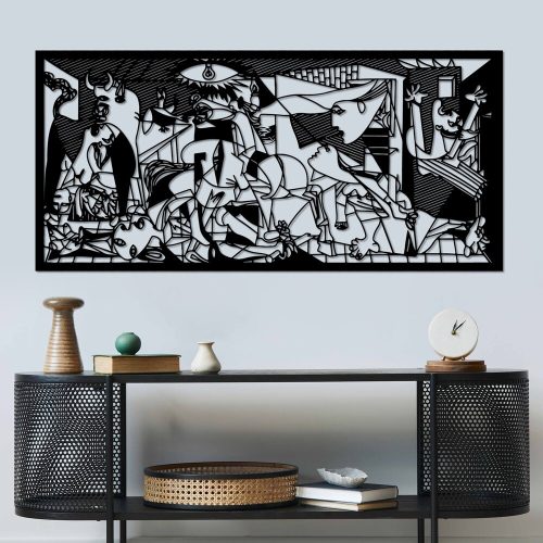 Stylish Black Decorative Metal Wall Accessory, 85 x 40 cm | 100% Metal, 1.5 mm Thickness | Perfect for Modern Home Decor & Unique Wall Art