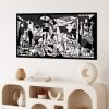 Stylish Black Decorative Metal Wall Accessory, 85 x 40 cm | 100% Metal, 1.5 mm Thickness | Perfect for Modern Home Decor & Unique Wall Art