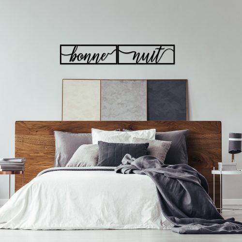 Stylish Black Decorative Metal Wall Accessory, 90 x 15 cm | 100% Metal, 1.5 mm Thick | Easy Wall Mounting, Perfect for Modern Home Decor