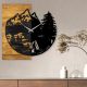 Elegant Decorative Wooden Wall Clock, 56 x 3 x 58 cm | 100% Wood & Metal, Silent Mechanism | Unique Walnut & Black Finish, Perfect for Any Room