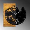 Elegant Decorative Wooden Wall Clock, 56 x 3 x 58 cm | 100% Wood & Metal, Silent Mechanism | Unique Walnut & Black Finish, Perfect for Any Room