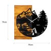Elegant Decorative Wooden Wall Clock, 56 x 3 x 58 cm | 100% Wood & Metal, Silent Mechanism | Unique Walnut & Black Finish, Perfect for Any Room