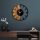 Elegant Decorative Wooden Wall Clock, 56 x 3 x 56 cm | 100% Wood & Metal, Silent Mechanism | Unique Walnut & Black Finish, Perfect for Any Room