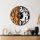 Elegant Decorative Wooden Wall Clock, 56 x 3 x 56 cm | 100% Wood & Metal, Silent Mechanism | Unique Walnut & Black Finish, Perfect for Any Room