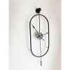 Elegant Black Decorative Metal Wall Clock, 28 x 80 x 7 cm | 100% Metal, 2.5 kg | Stylish Timepiece for Modern Home Decor & Office Spaces