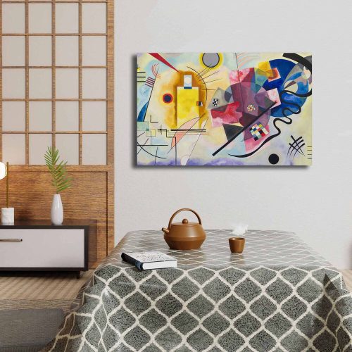 Vasili Kandinsky Decorative Canvas Painting, 45 x 70 cm, 100% Canvas, 100% Wooden Frame (2.8 cm Thick) | Perfect for Modern Home Decor & Art Lovers