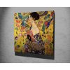 Elegant Decorative Canvas Painting 'Lady with Fan' by Gustav Klimt, 45 x 45 cm | 100% Canvas, 100% Wooden Frame (3 cm Thick) | Perfect for Home Decor