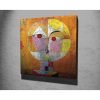 Decorative Canvas Painting 'Senecio' by Paul Klee, 45 x 45 cm | 100% Canvas, 100% Wooden Frame (3 cm Thick) | Perfect for Home & Office Decor