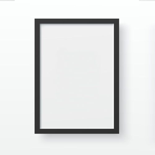 Stylish A3 Frame, Black, 100% MDF & Plastic (2 cm Thick) | Wall-Mountable Design | Perfect for Home or Office Decor, Elegant Display Solution