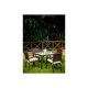 Adorazione outdoor rattan dining set in brown