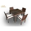 Adorazione outdoor rattan dining set in brown