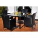 outdoor rattan seating set in black