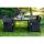 Gustoso outdoor rattan dining set in black