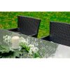 Gustoso outdoor rattan dining set in black