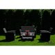 Unico outdoor rattan seating set in black