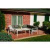 Alluminio Grande white aluminum framed sofa set