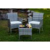 Sano sofa set gray rattan
