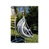 Bellissimo hanging chair with white frame and gray cushion