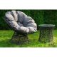 Swivel twist swivel armchair, grey color